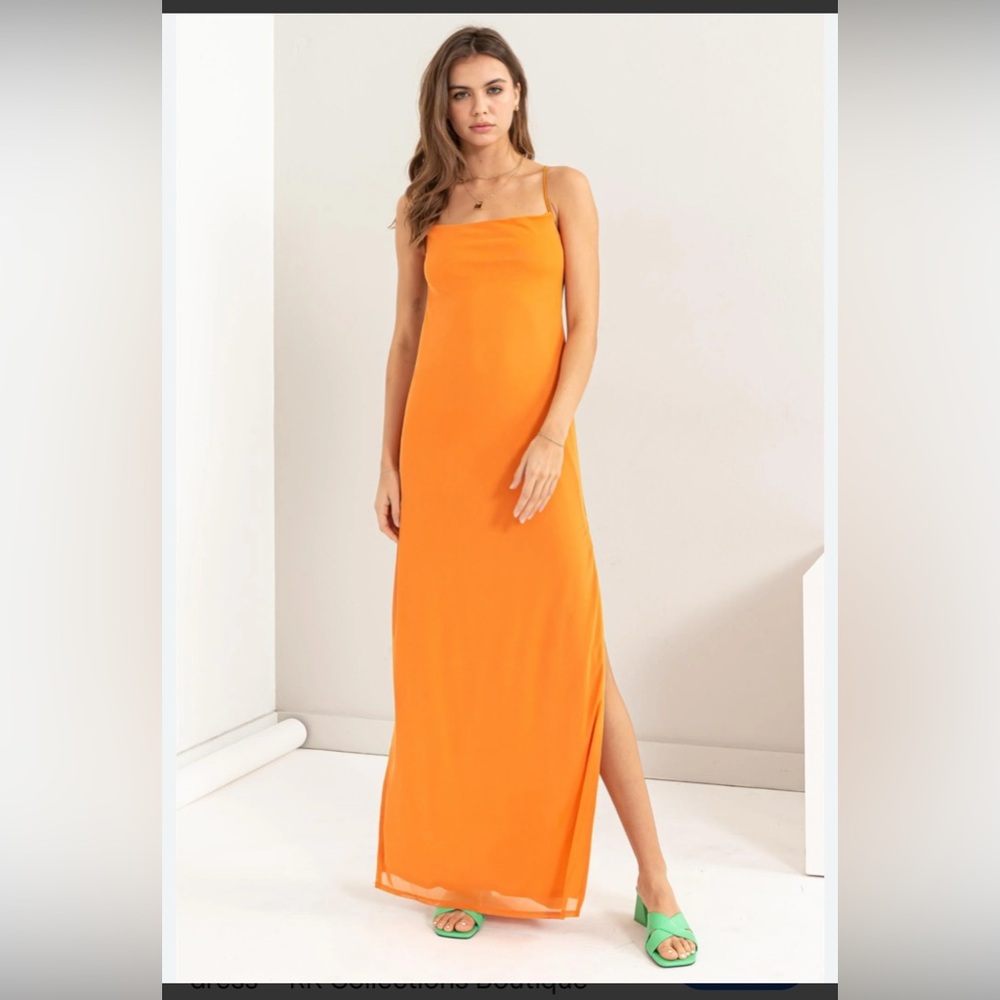 Hyfve
low back sleeveless mesh maxi dress